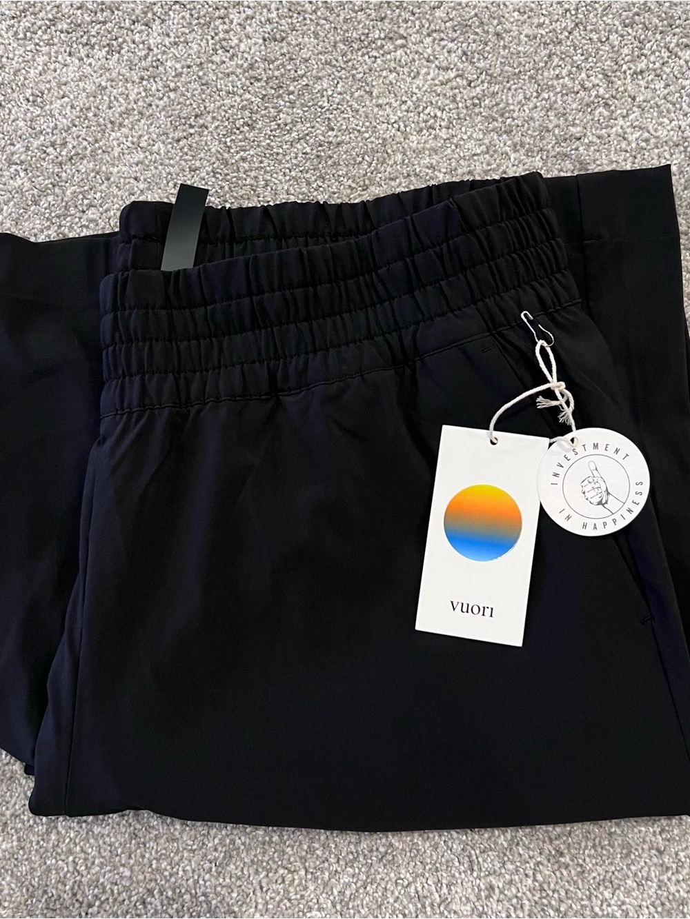 Vuori Villa Wideleg Pant Black NWT Women’s Size XL VW4047 Wide Leg $128 Silky - Picture 16 of 16
